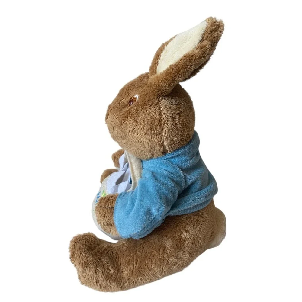 Kids Preferred Peter Rabbit Plush Easter Basket Stuffed Animal‎ Blue Jacket 10